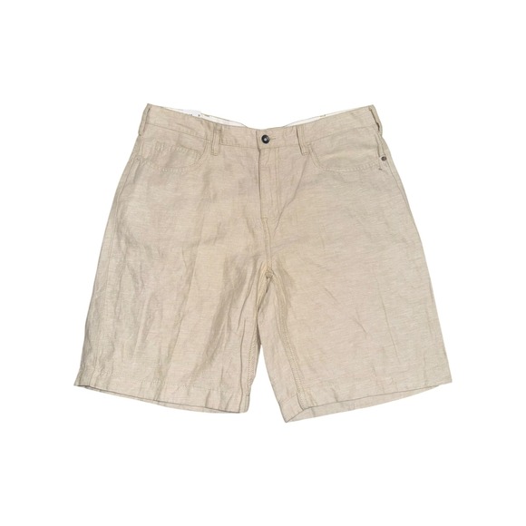 Nautica Other - Nautica Mens NWOT Khaki Cotton Shorts Size 38 Flat Front 9 Inseam